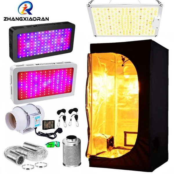 

led grow light tent box 4/5/6 inch fan activated carbon filter set full spectrum board quantum kit exaustor indoo lights
