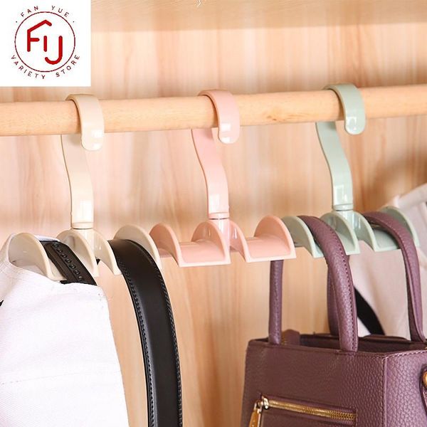 

hooks & rails handbag bag holder space saving hanger cabinets clothes rack 360 degree rotation shoes belt scarf hanging
