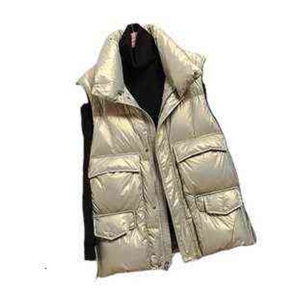 

down vest women's 2021 autumn winter korean loose fashion 90 down et short, Black