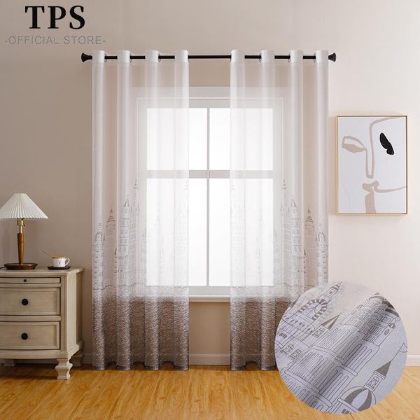 

printed castles sheer curtains for living room bedroom children tulle modern voile curtain window kitchen treatment & drapes