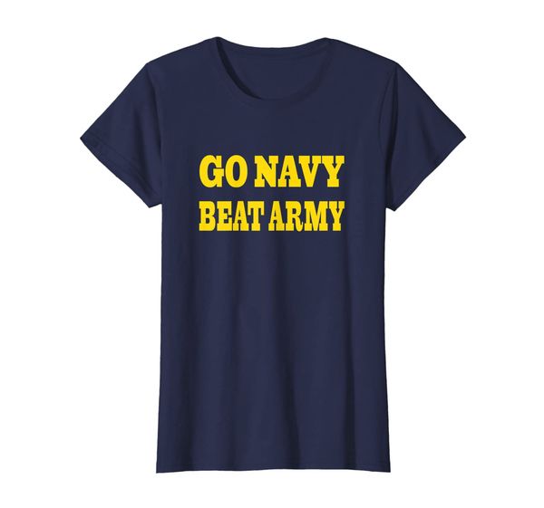 

Womens Blue Gold "Go Navy Beat Army" T-shirt, Mainly pictures