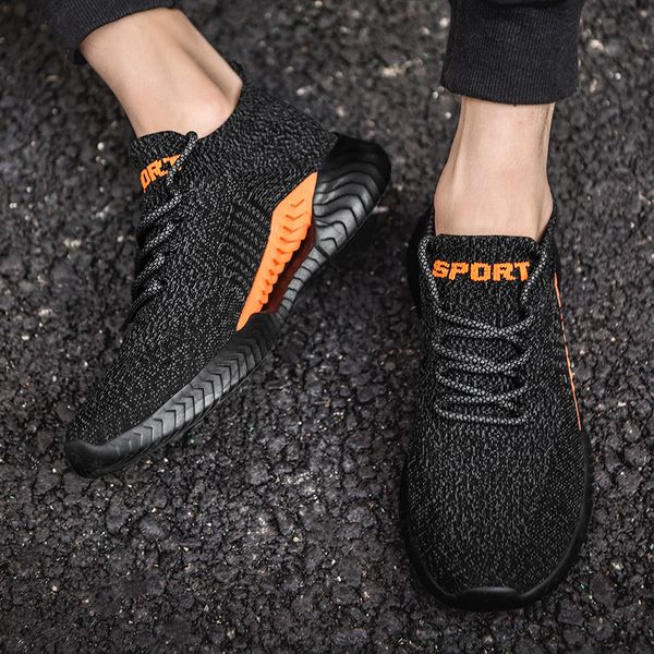 

2022 fashion fly knit women men running shoes outdoor sports trainers sneakers black olive gray orange size eur 37-45 code: lx28-197