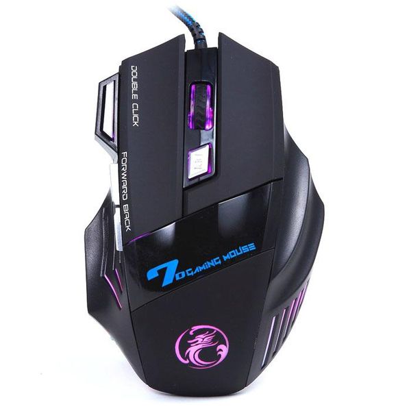 

mice brand mouse durable gaming 3200dpi led optical 7d usb wired game for pc laptop