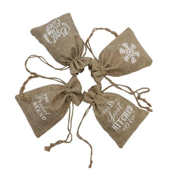

gift wrap 4pcs christmas xmas gifts candy bag drawstring bags jewelry wedding party decoration drawable pouch 10x15cm