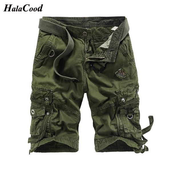 

men's shorts halacood brand summer fashion section denim cotton short plus size fat increase young men bags overalls, White;black
