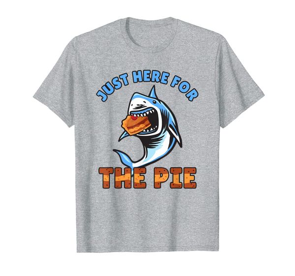 

just here for the pie thanksgiving shark pumpkin pie kids t-shirt, White;black