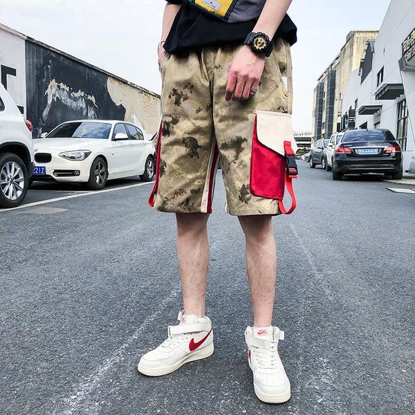 

camouflage casual shorts men's summer five-point knee length breathable straight, White;black
