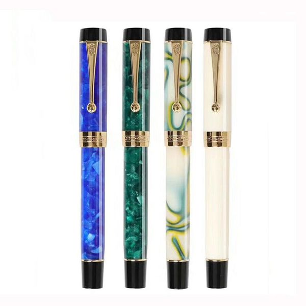 

fountain pens jinhao 100 centennial resin pen iridum ef/f/m/bent nib with converter golden/silver clip business office writing