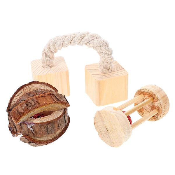 

small animal supplies 1 set of hamster toys diy wooden teething cage