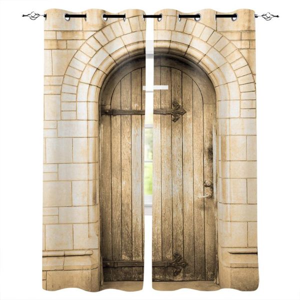 

curtain & drapes wooden door house art curtains for living room children bedroom decoration home and kitchen products windows