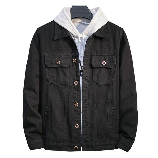 

men's jackets classic denim jacket autumn casual street pocket single breasted white pink black jeans coat fashion streetwear, Black;brown