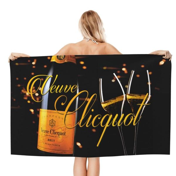 

towel veuve clicquot champagne black background beach towels, xl bath personalized design, sand cloud luxury towels_y01