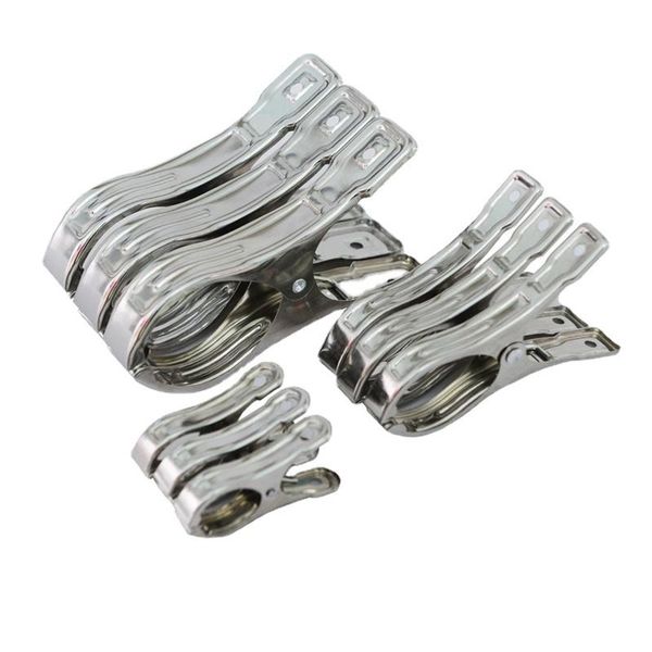 

clothing & wardrobe storage 6pcs stainless steel clothes pins bathroom accessories windproof quilt clip bed sheet clips pin