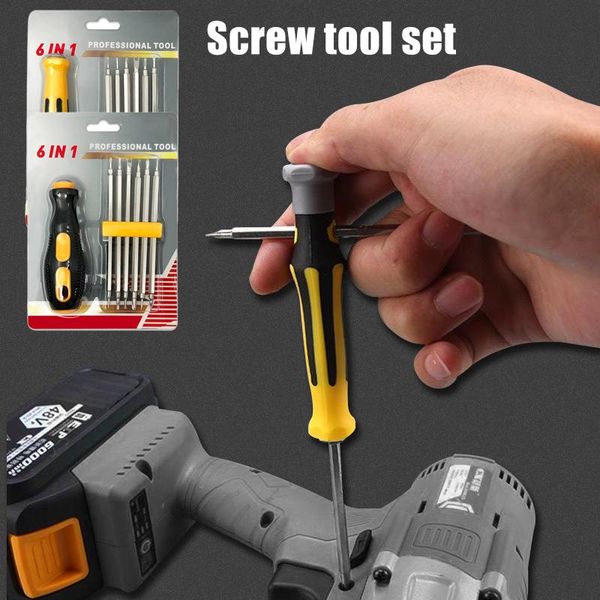 

hand tools multi-functional 6 in 1 precision screwdriver set strong magnetic for home durable qp2