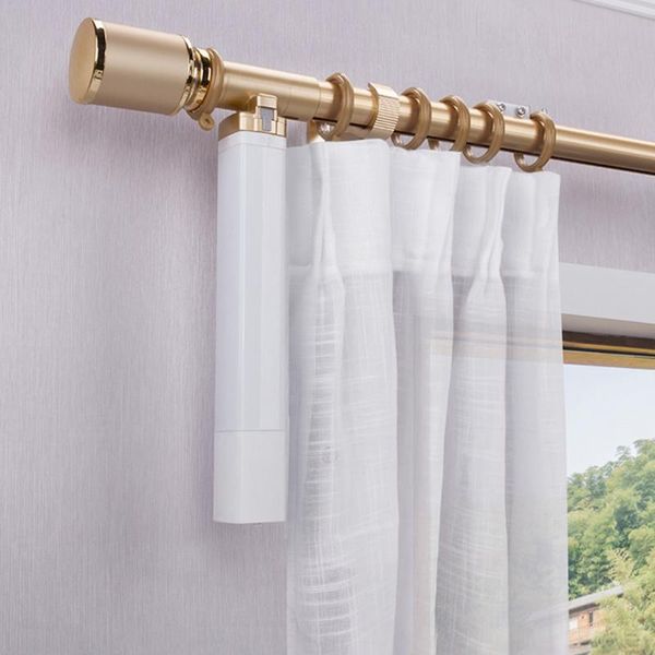 

smart control motorized curtain track rod for grommet hard-wired rechargeable or wi-fi motor customized size other home decor