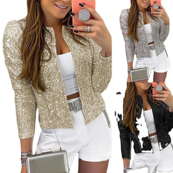 

popular sequin coat, Black;brown