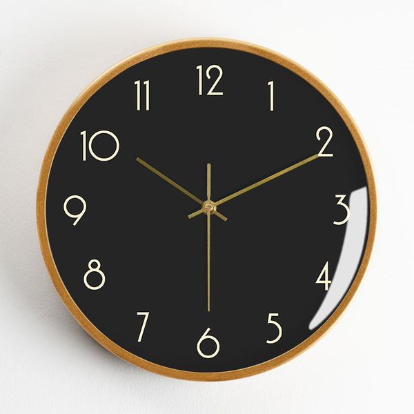 

wall clocks nordic living room clock modern metal gold silent bedroom creative watches home decor relogio de parede gift fz721