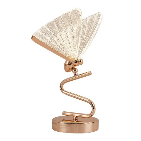 

butterfly led table lamp modern creative living room bedroom kids indoor decor acrylic metal desk lights drop lamps