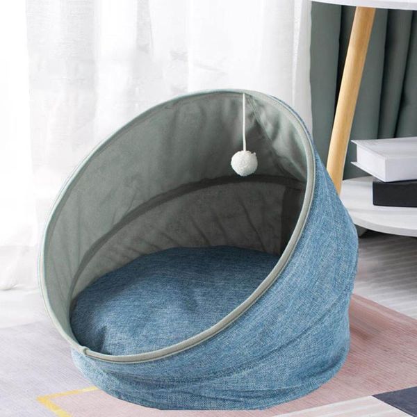

cat beds & furniture cave bed warm nest foldable anti-slip water-resistant bottom soft sleeping toys cozy pet dog for small
