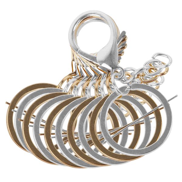 

5pcs lobster clasps swivel trigger clips snap hooks bag keychain waist buckle key ring keys pendants holders metal key chains, Silver