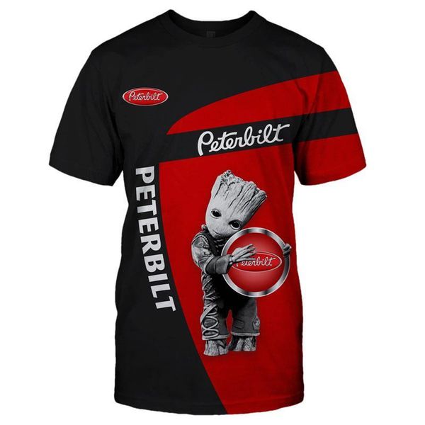 

men's t-shirts peterbilt-2021 est 3d printed t shirt men women summer short sleeve funny tees fashion casual hip hop clothing, White;black
