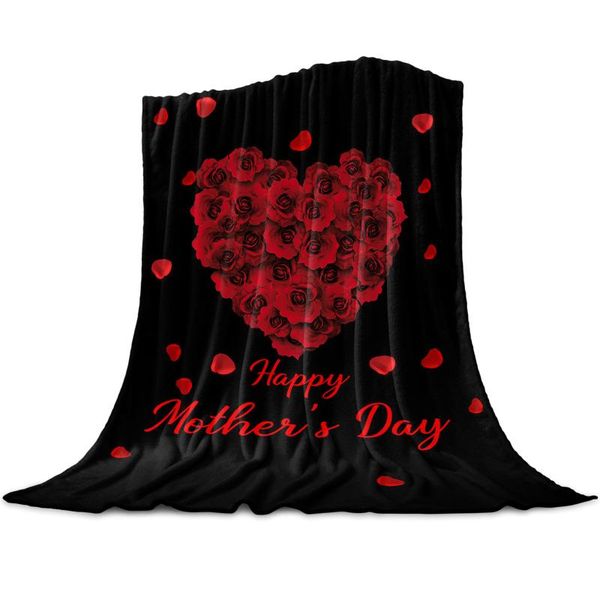 

happy mother's day throw blanket soft picnic home decor microfiber flannel blankets for beds