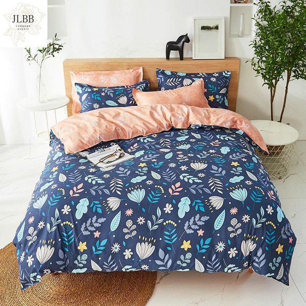 

bedding sets pastoral flower quilt cover pillowcase warm soft bed twin full  king duvet leaves bedclothes