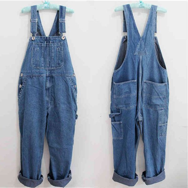 

pantmen's overalls loose large size denim fashion pocket jumpsuit men 26-46, Black
