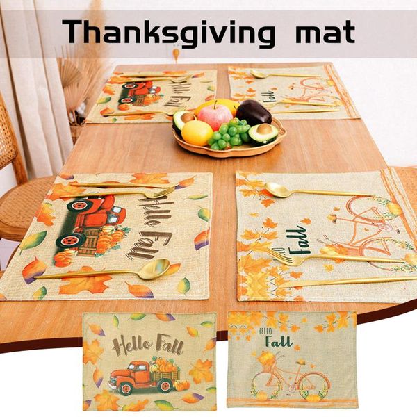 

mats & pads thanksgiving autumn decorative pumpkin mat supplies home decor fall decorations friends