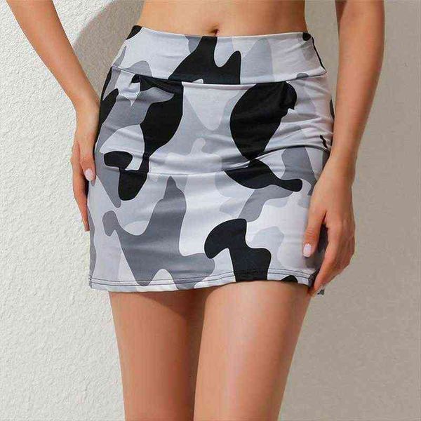 

short summer high womens skirts stretch waist camouflage printed mini female streetwear fashion, Black