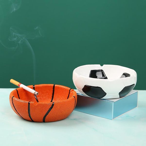 

decorative objects & figurines home creative decoration football basketball ashtray simple modern living room bar table furnishings