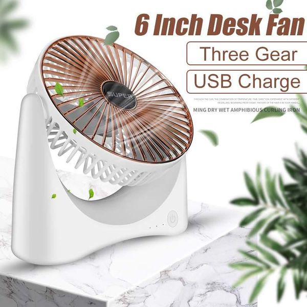 

electric fans dc5v usb small fan mini portable bed desksilent 5w rechargeable student dormitory 6 inch 3 modes speed