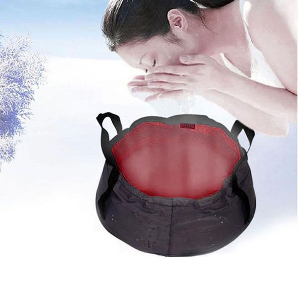 

8.5l water bucket portable outdoor travel foldable folding camping washbasin basin bowl sink washing bag ultra-light bags