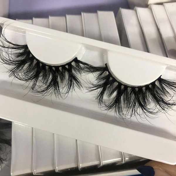 

false eyelashes 1pair volume mink lashes dramatic fluffy 25mm long messy reusable cruelty eye lash