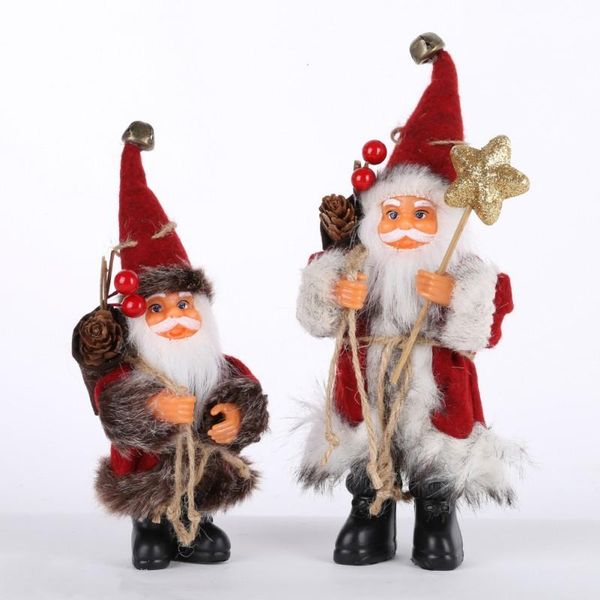 

christmas decorations year 2022 for home height 16-20cm santa claus doll children's gifts window ornaments navidad