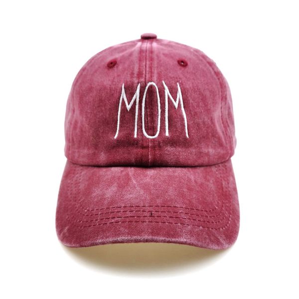 

washed mom embroidered baseball cap cotton duck tongue dad hip hop cap, Blue;gray