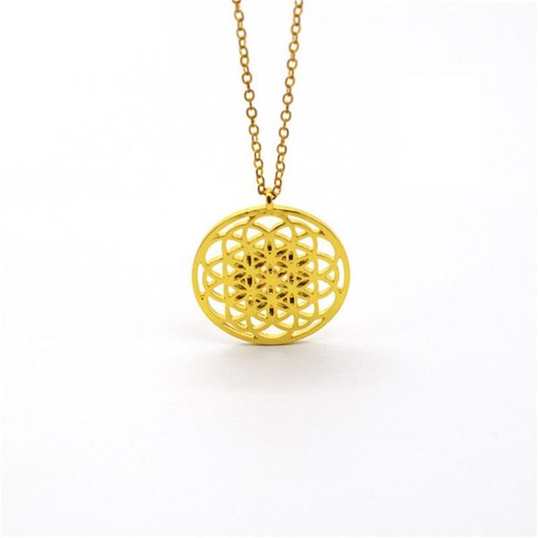 

pendant necklaces seed of life necklace geometric sacred geometry flower & pendants graducation jewellery, Silver