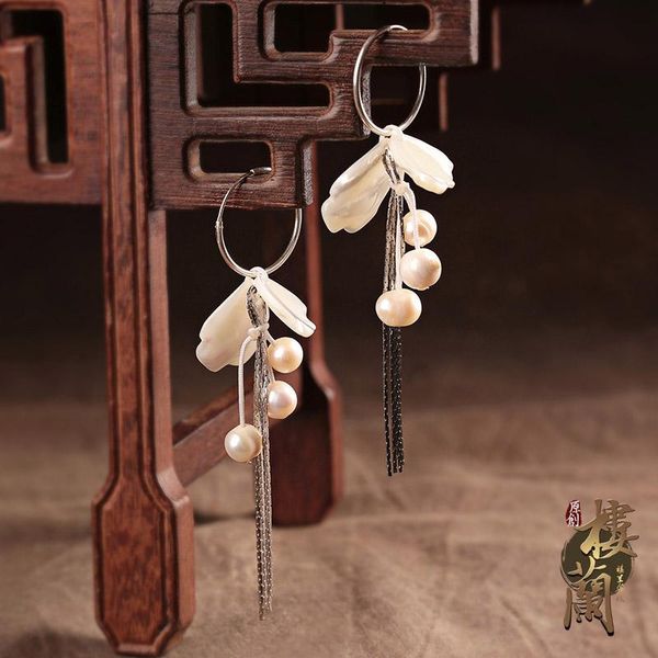 

earrings & necklace sea girl series set enamel glazed ocean wind mermaid water drop for girlfriend gift, Silver