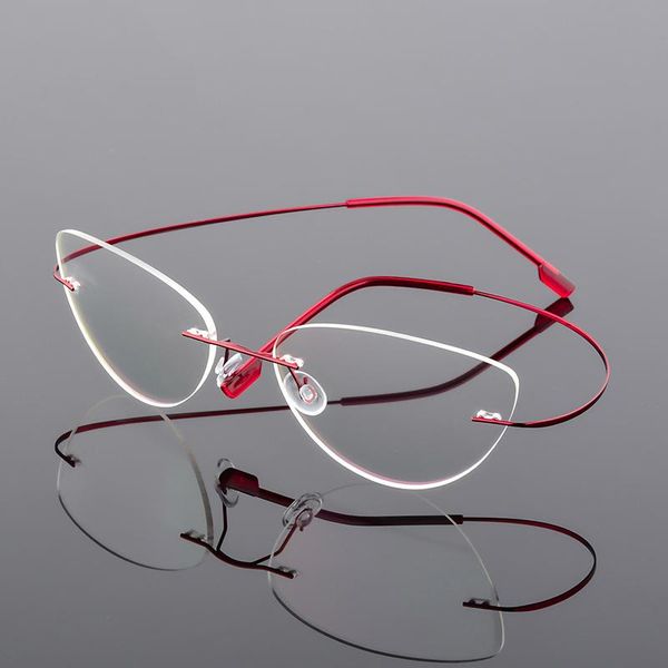 

fashion sunglasses frames simple memory titanium magnetic glasses men women flexible ultralight rimless vision care eyewear eyeglass for and, Black