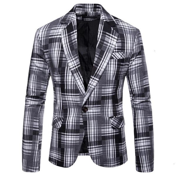 

men's suits & blazers 2021 fashion nieuwe mannen casual boutique bloem plaid pak jas/mannen slim jasje, White;black