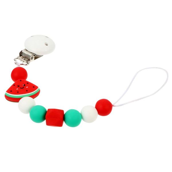 

pacifiers# 1pc baby pacifier chain beads silicone clip teeth