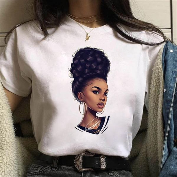 

black girl vogue tee camiseta womens t shirts mujer tees harajuku vintage poppin, White