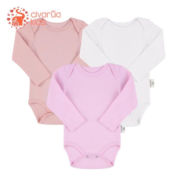 

3pcs/lot baby bodysuit 100% organic cooton jumpsuit for boy & girl 0-24 month long sleeve clothes born suits rompers, Blue