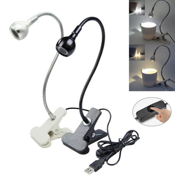 

clip table light 360 flexible tube reading clip-on beside bed lamp warm white purple orange red with switch lamps