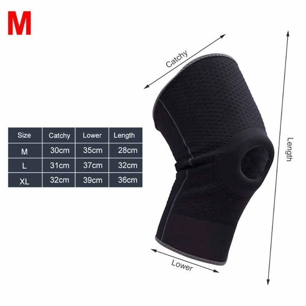

elbow & knee pads (kaiwen) hinged brace breathable open patella support for sports basketball baseball golf tennis running, Black;gray