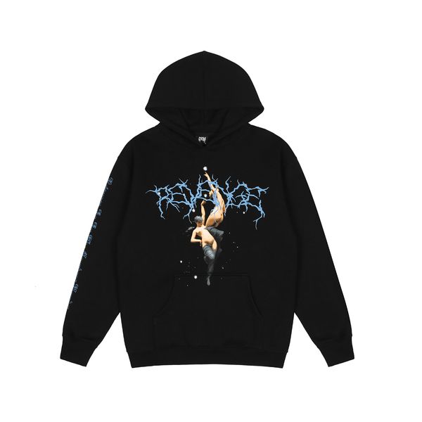 

new men's hoodies pattern thin and thick style available long sleeve sweatshirts 100% cotton natural color hip hop men s clothing perfe, Black