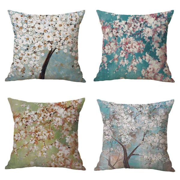 

cushion/decorative pillow oil painting style flower cover cushion digital printing