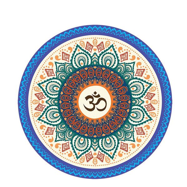 

yoga mats printing round mat datura meditation cushion pilates carpet natural rubber velvet floor