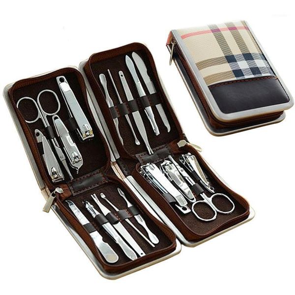 

9pcs stainless steel nail clippers set professional scissors suit trimmer grooming manicure cutter kits for tools1