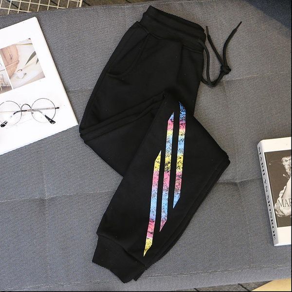 

womens pant arrival striped harem pants women elastic mid waist sweat joggers casual plus size 5xl ladies trousers, Black;white